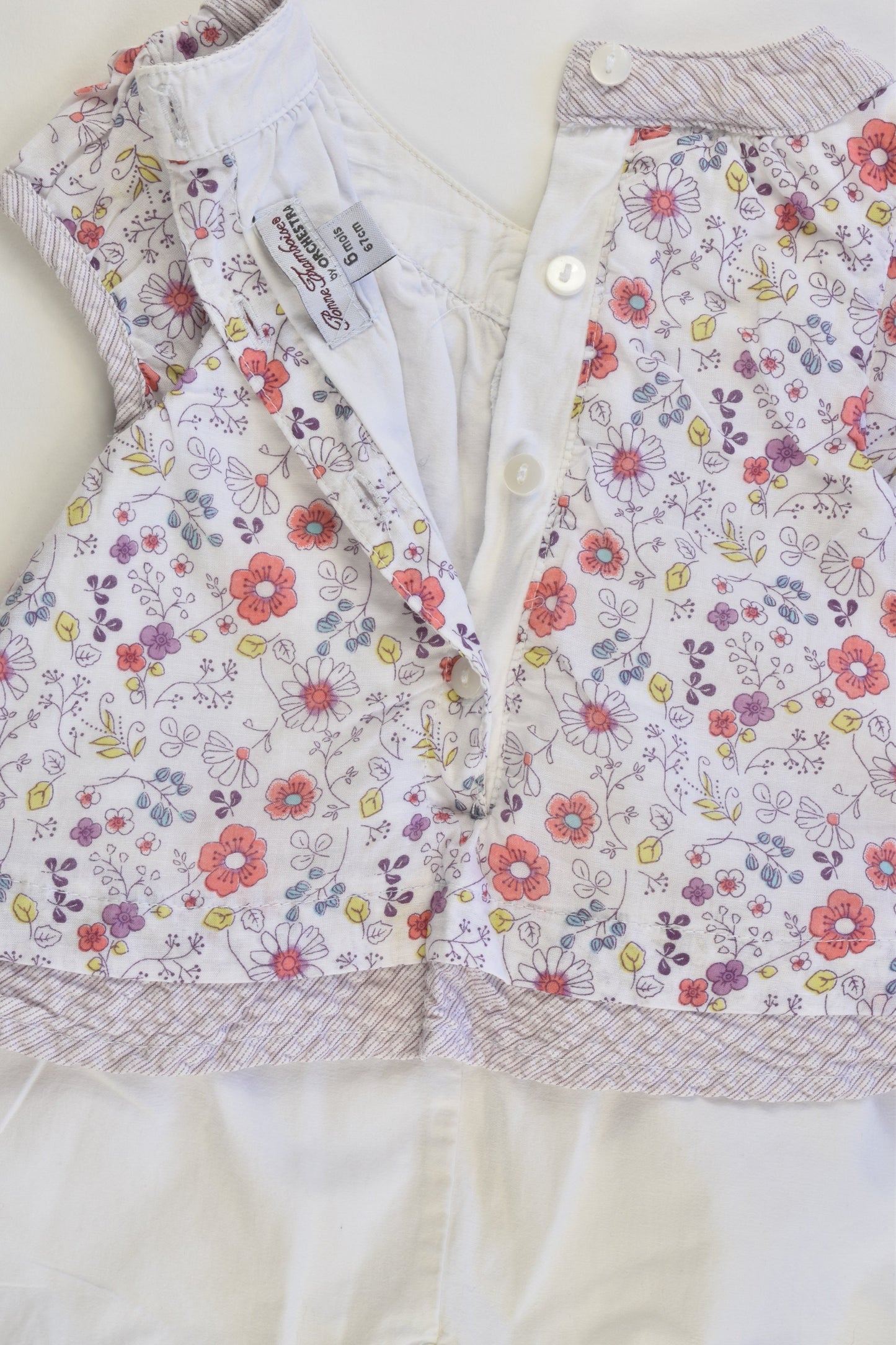 Pomme Framboise by Orchestra (France) Size 00 (6 months, 67 cm) Romper