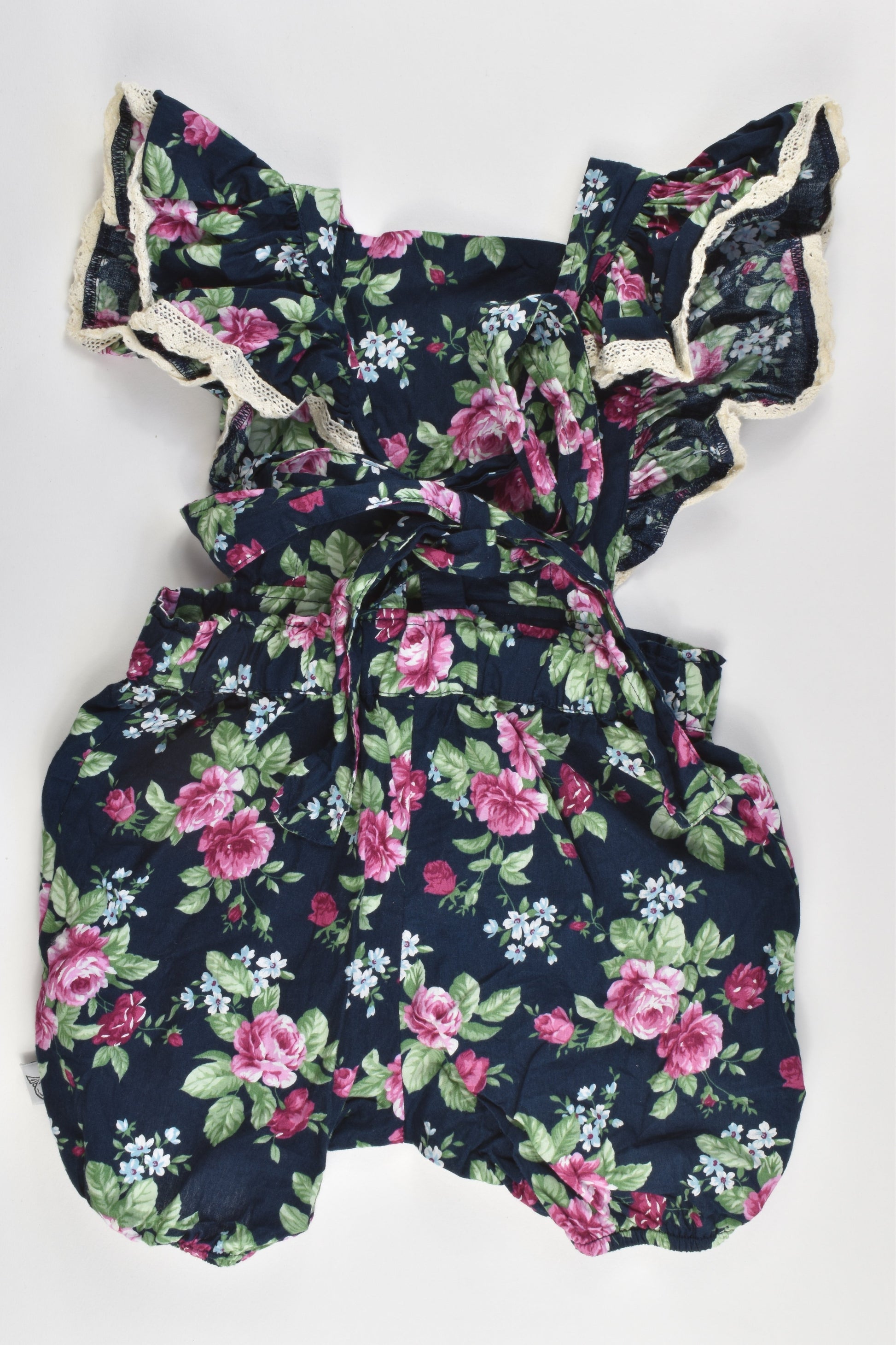 Pour Bebe by Couture Kids Size 5 (Small sizing) Floral Ruffle Playsuit