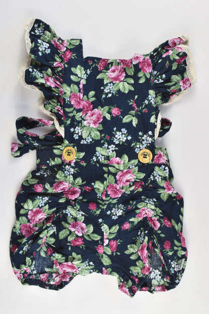 Pour Bebe by Couture Kids Size 5 (Small sizing) Floral Ruffle Playsuit