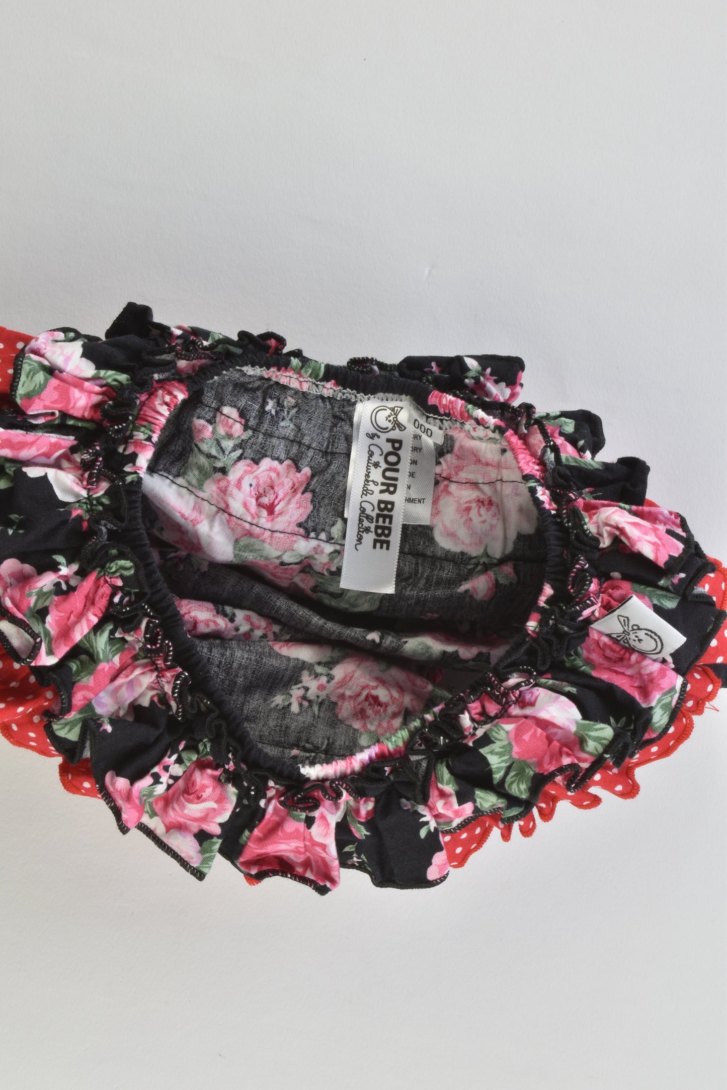 Pour Bebe by Couturekidz Collection Size 000 Floral Ruffle Bloomers