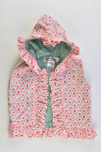 Pour Bebe by Couturekidz Collection Size 1 Floral Hooded Vest