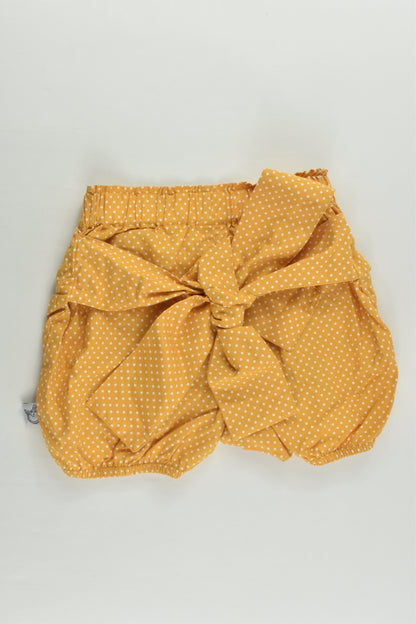 Pour Bebe by Couturekidz Collection Size 3 Mustard Shorts with Bow at the Back