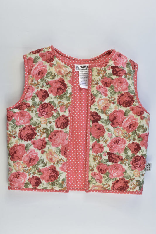 Pour Bebe by Couturekidz Collection Size approx 2-4 Roses Lightly Padded Vest