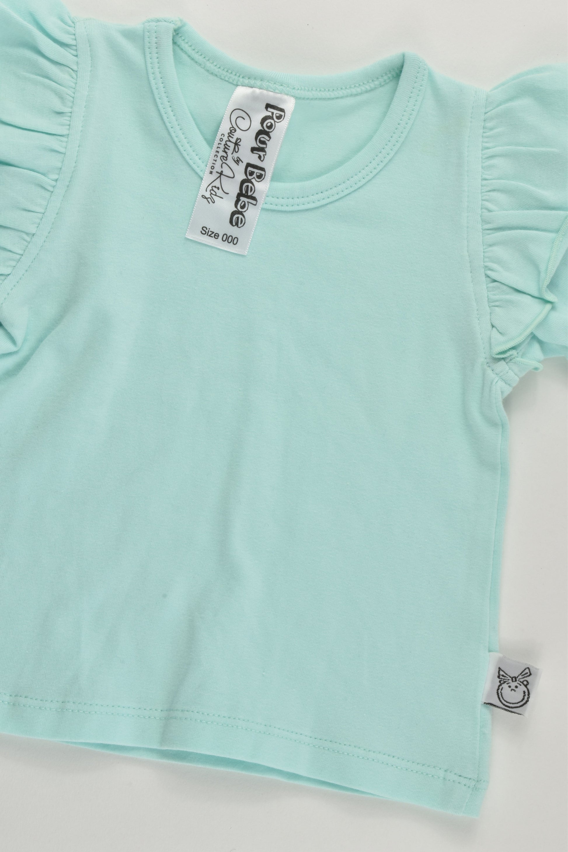 Pour Bebe by Couturekidz Size 000 Ruffle Sleeves Top