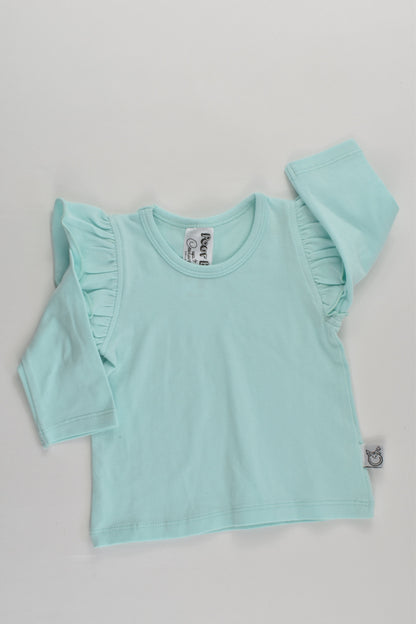 Pour Bebe by Couturekidz Size 000 Ruffle Sleeves Top
