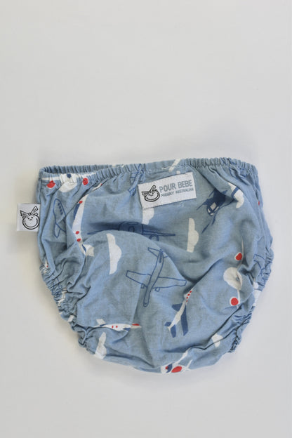 Pour Bebe by Couturekidz Size 0000 Planes Nappy Cover