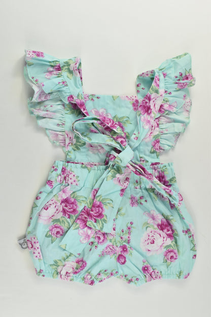 Pour Bebe by Couturekidz Size 1 Floral Ruffle Romper