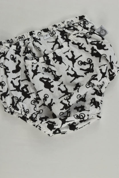 Pour Bebe by Couturekidz Size 2 Bikes and Skateboards Nappy Cover
