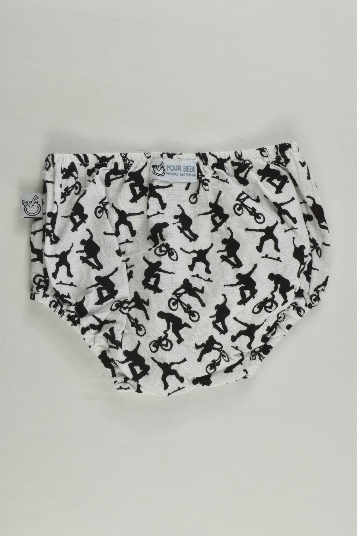 Pour Bebe by Couturekidz Size 2 Bikes and Skateboards Nappy Cover