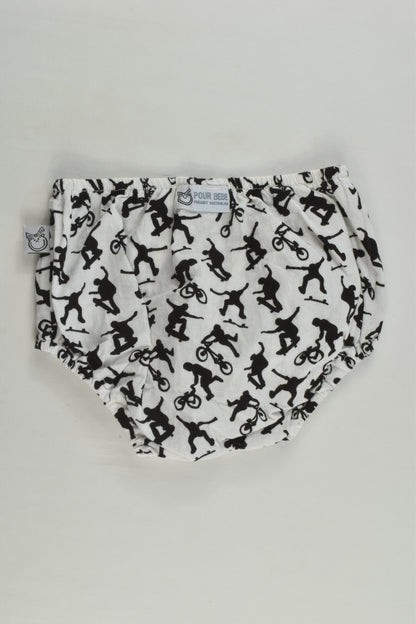 Pour Bebe by Couturekidz Size 2 Bikes and Skateboards Nappy Cover