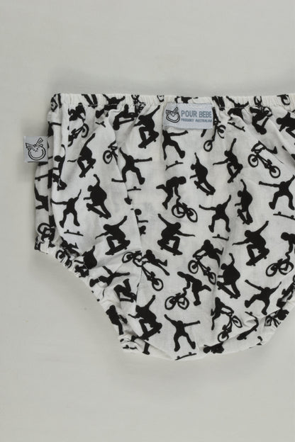 Pour Bebe by Couturekidz Size 2 Bikes and Skateboards Nappy Cover