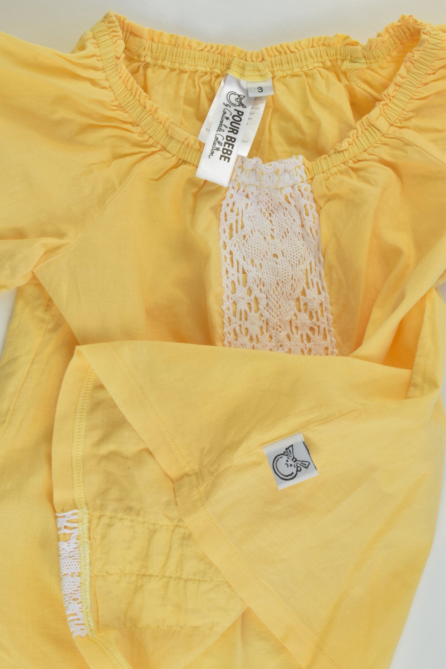 Pour Bebe by Couturekidz Size 3 Blouse with Lace Details