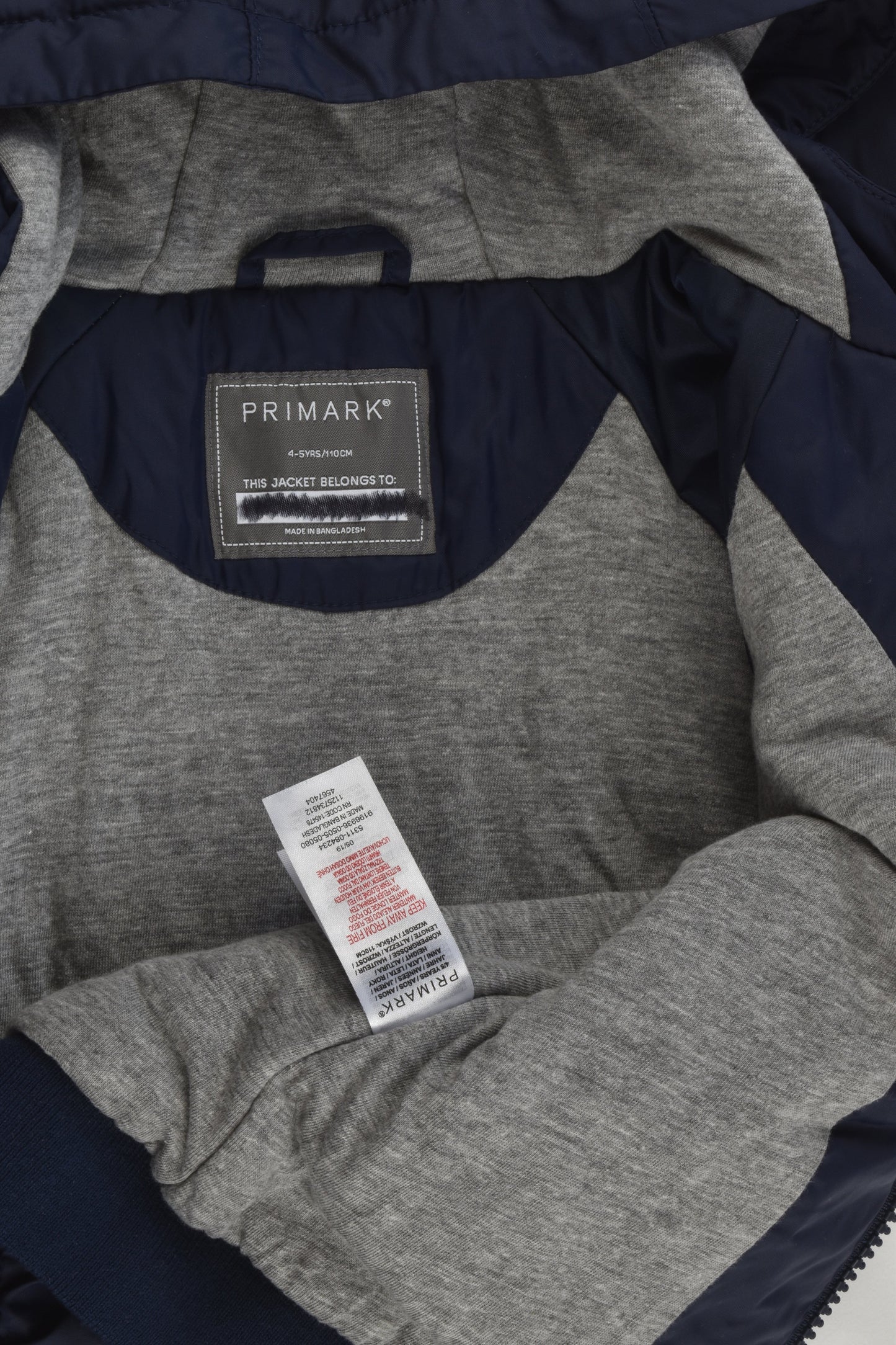 Primark Size 4-5 (110 cm) Lined Jacket
