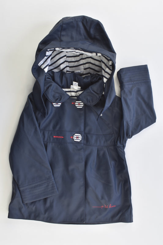 P'tit Bisou (France) Size 00-0 (6 months, 67 cm) Lined Hooded Rain Jacket