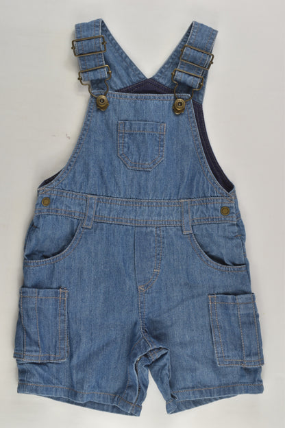 P'tit Bisou Size 00 (6 months, 67 cm) Short Denim Overalls