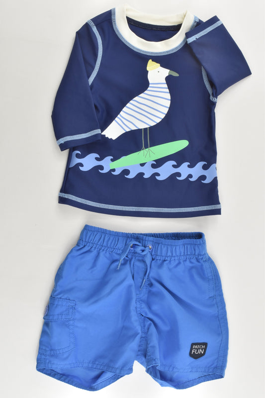 Pumpkin patch and Mix Baby Size 000 (0-3 months) Seagull Rashie Set