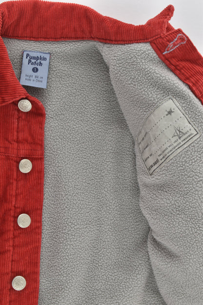 Pumpkin Patch (Old School) Size 1 Sherpa Lined Cord Jacket