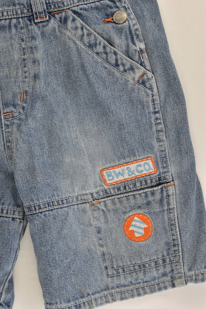 Pumpkin Patch (Older Style) Size 2 'Big Wheels & Co' Denim Short Overalls