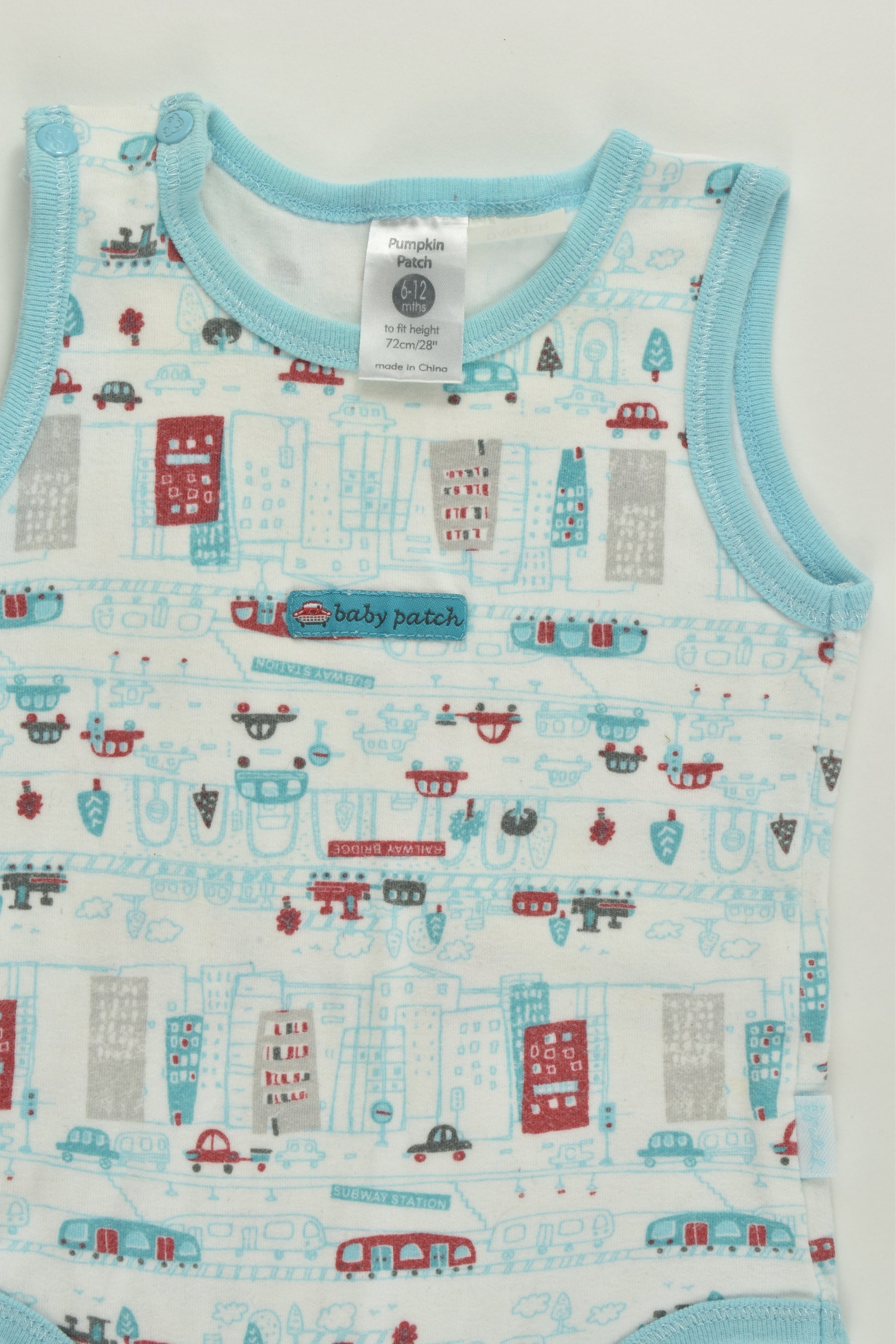Pumpkin Patch Size 0 (6-12 months) City and Vehicles Bodysuit