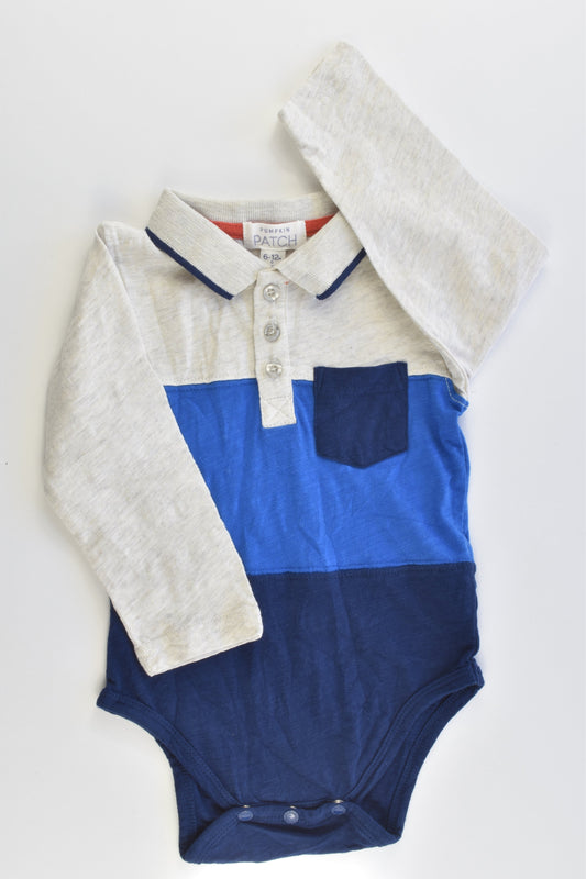 Pumpkin Patch Size 0 (6-12 months) Collared Bodysuit