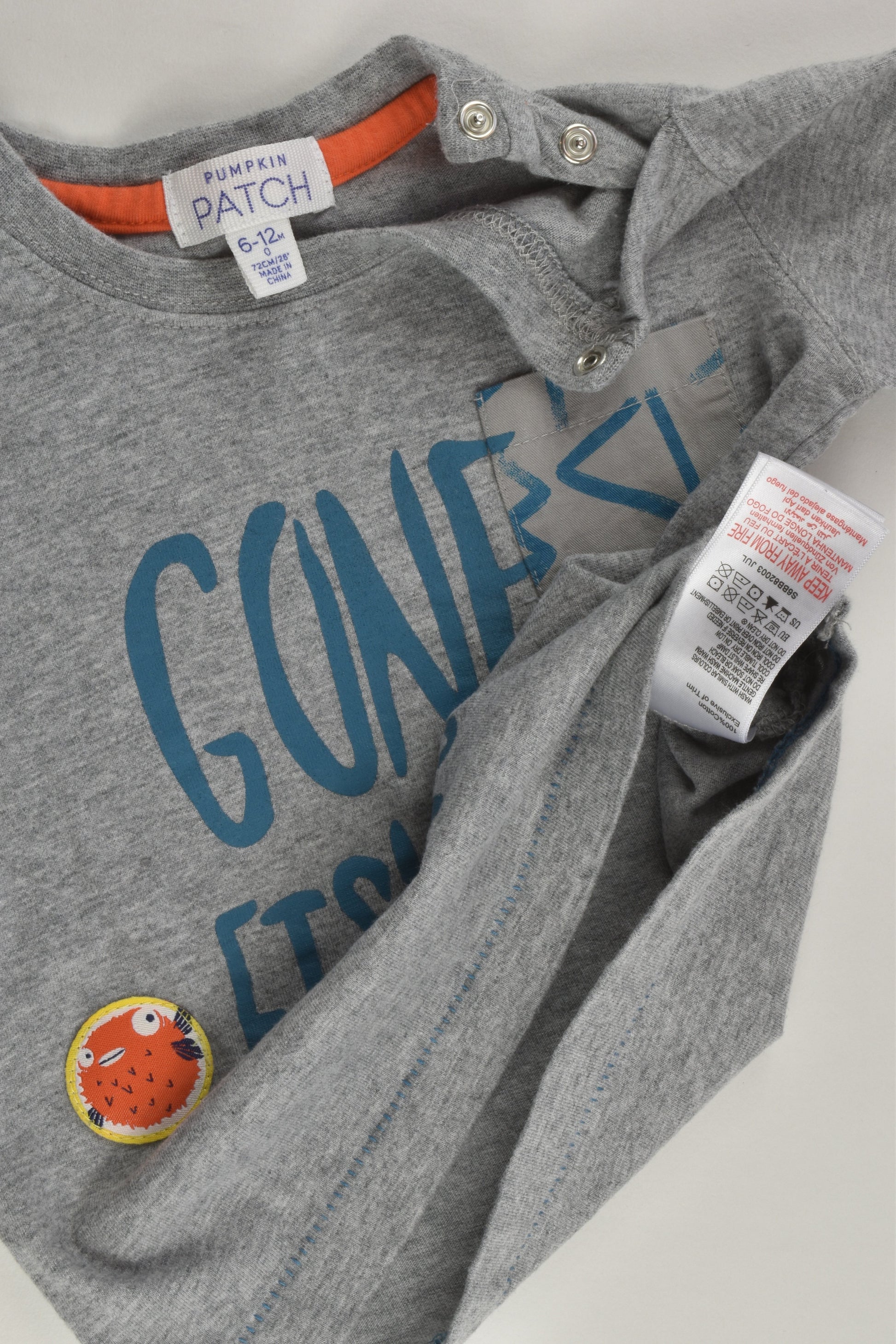 Pumpkin Patch Size 0 (6-12 months) 'Gone Fishing' T-shirt