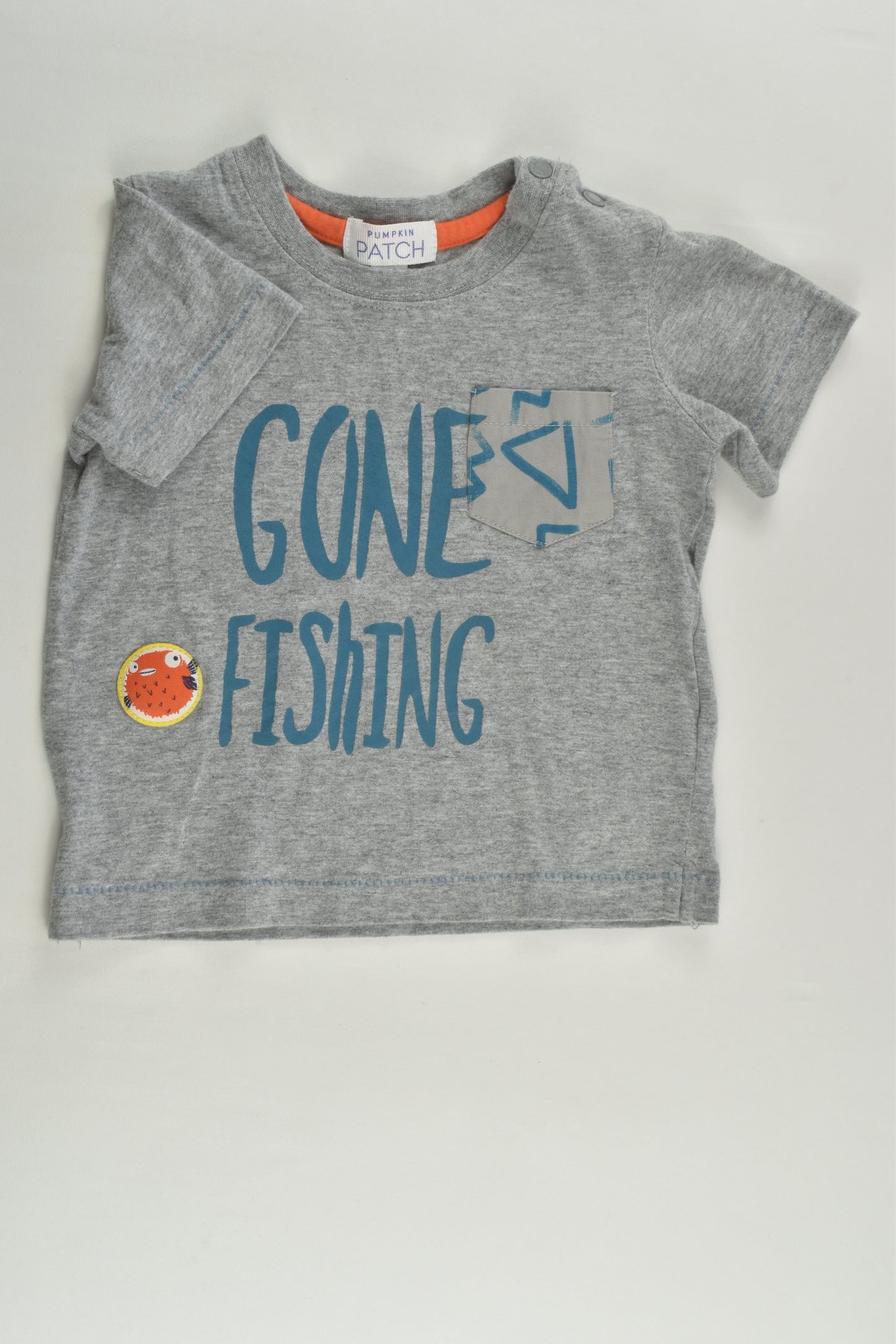 Pumpkin Patch Size 0 (6-12 months) 'Gone Fishing' T-shirt