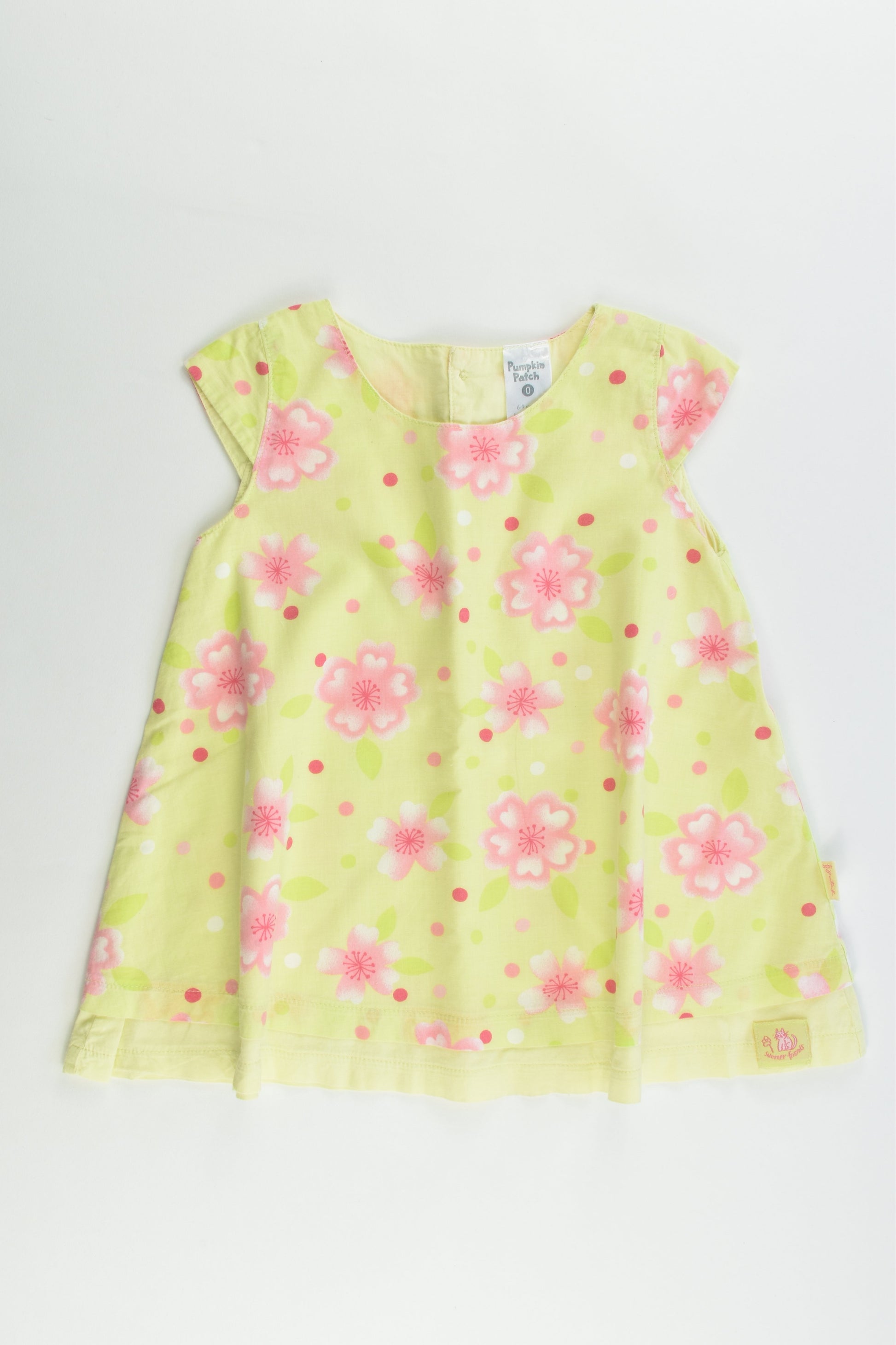Pumpkin Patch Size 0 (6-9 months, 76 cm) Lined Floral Dress