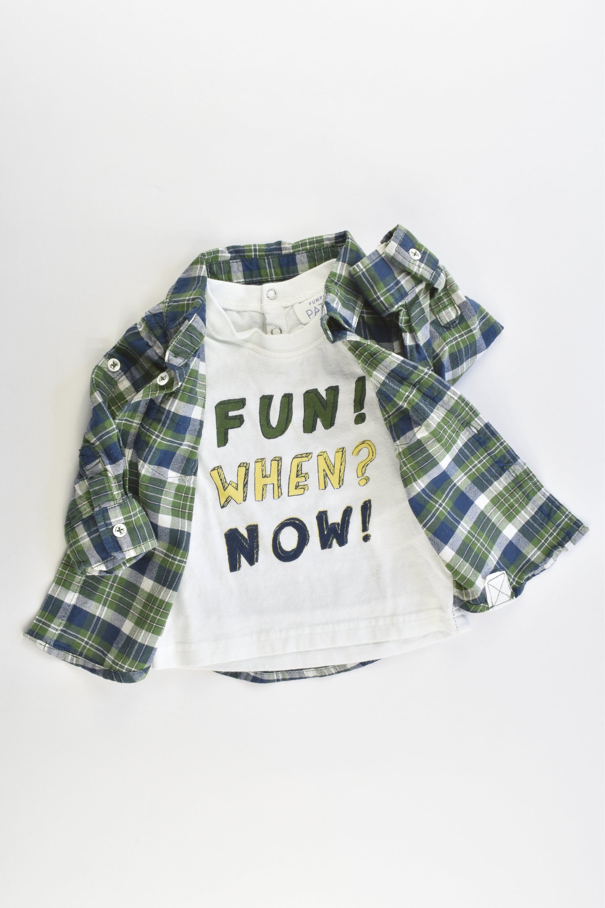 Pumpkin Patch Size 00 (3-6 months) 'Fun! When? Now!' Shirt