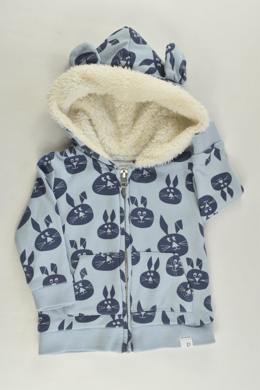 Pumpkin Patch Size 00 (3-6 months) Rabbits Hooded Zip Jumper