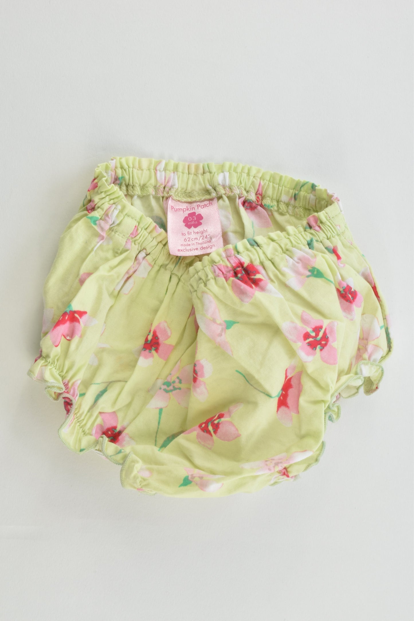 Pumpkin Patch Size 000 (0-3 months, 62 cm) Floral Bloomers