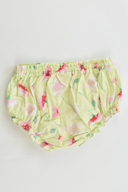 Pumpkin Patch Size 000 (0-3 months, 62 cm) Floral Bloomers