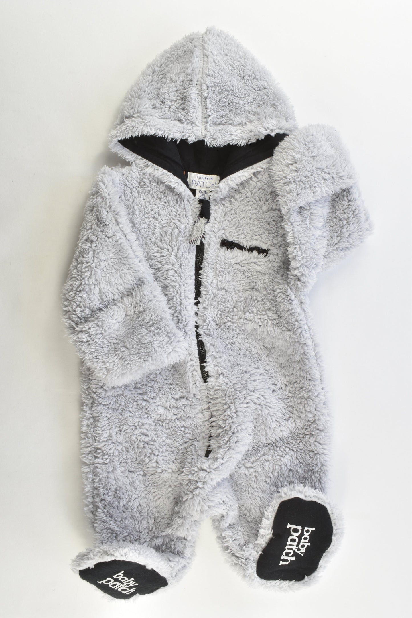 Pumpkin Patch Size 000 (0-3 months, 62 cm) Lined Fluffy Pramsuit