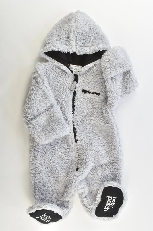 Pumpkin Patch Size 000 (0-3 months, 62 cm) Lined Fluffy Pramsuit