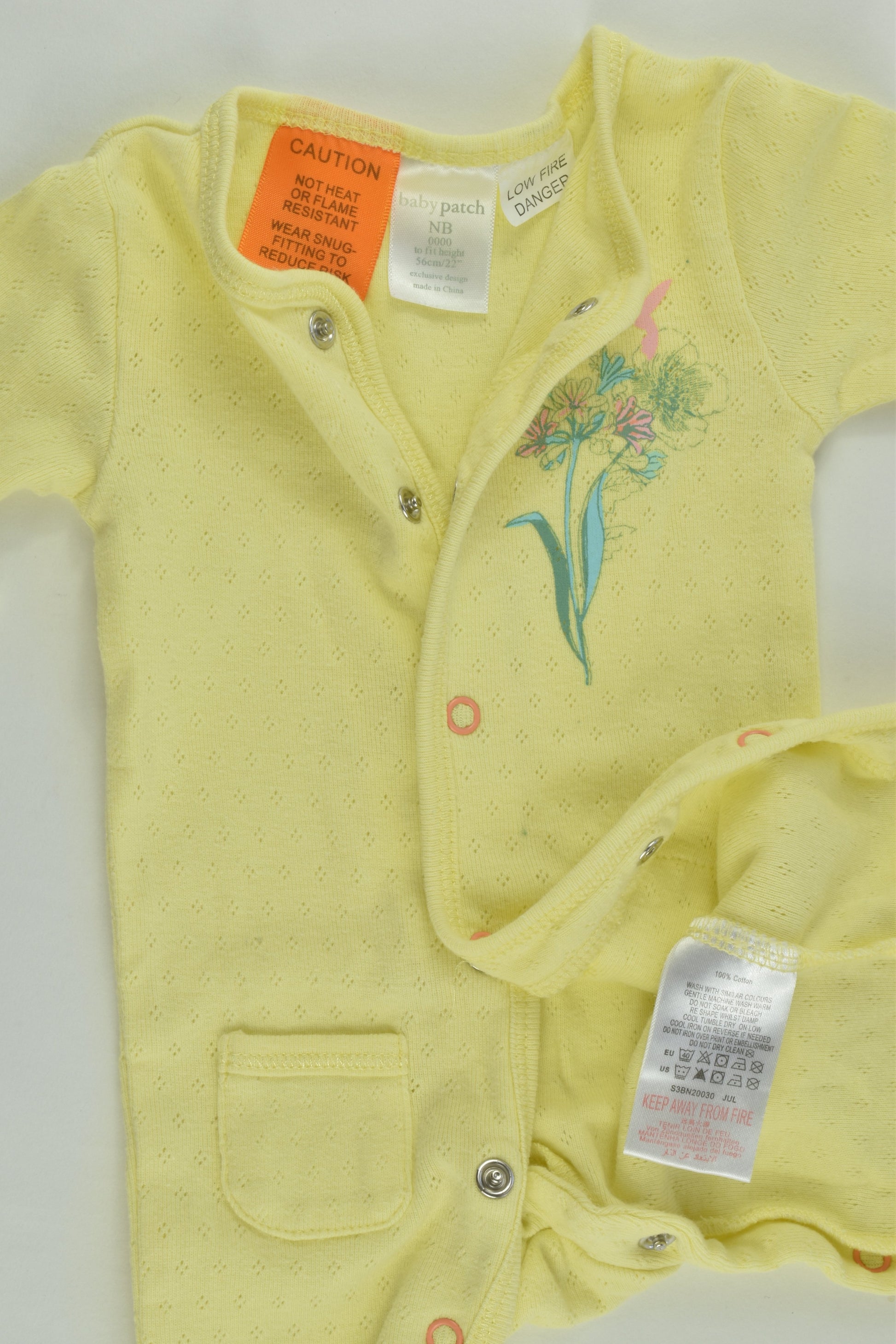 Pumpkin Patch Size 0000 Hummingbird and Flower Romper
