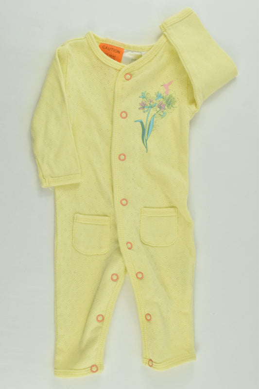 Pumpkin Patch Size 0000 Hummingbird and Flower Romper