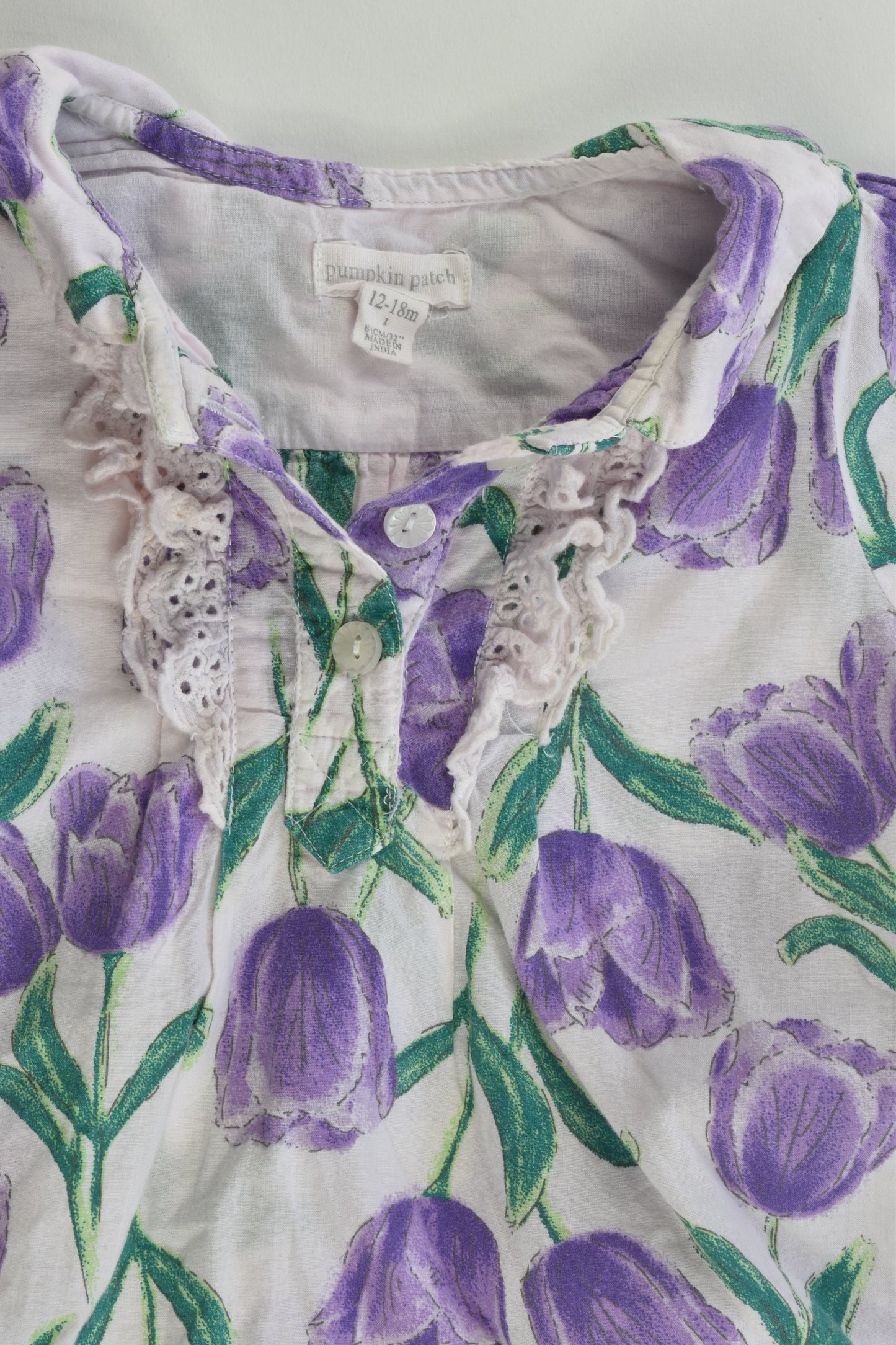 Pumpkin Patch Size 1 (12-18 months) Floral Blouse /Tunic