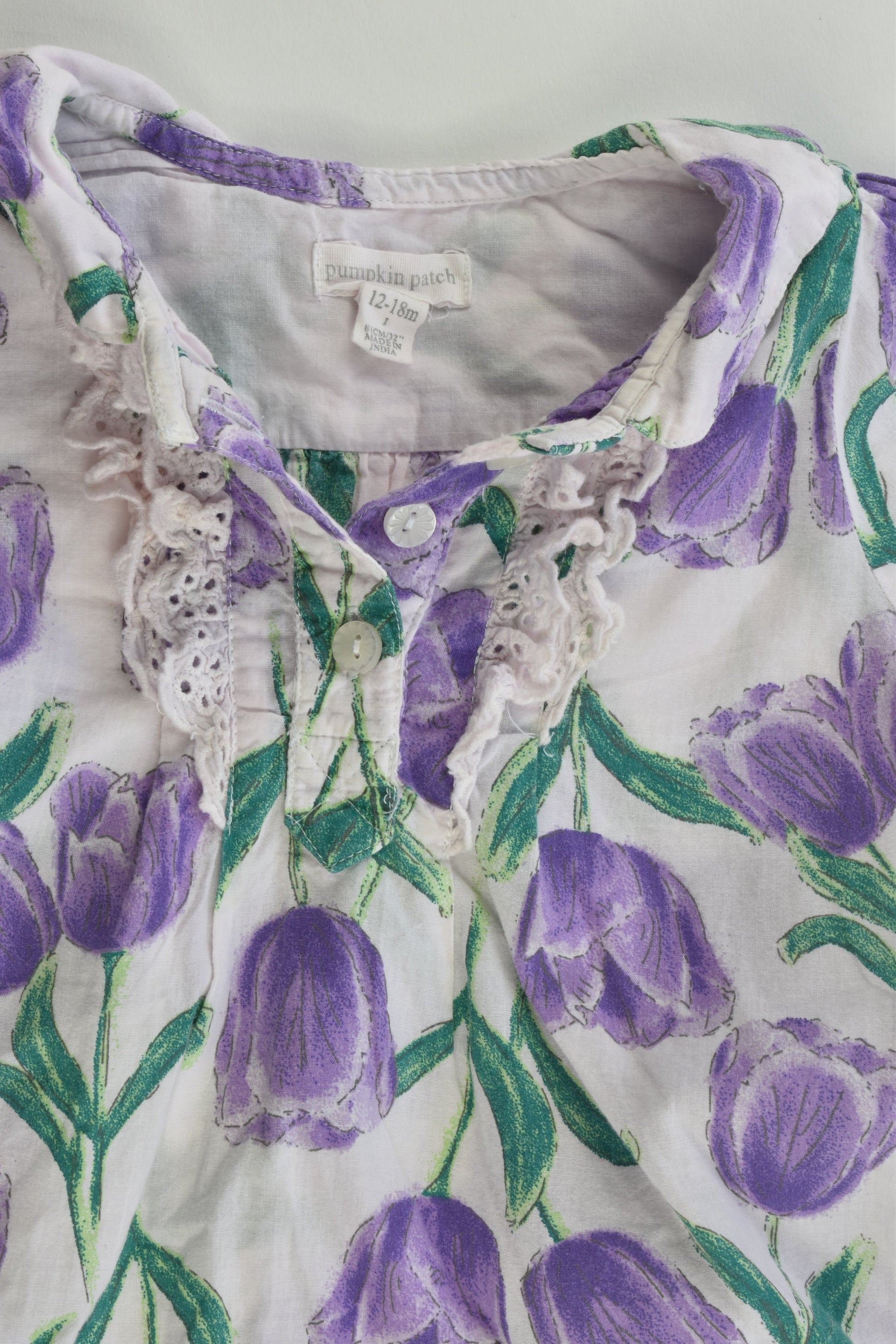 Pumpkin Patch Size 1 (12-18 months) Floral Blouse /Tunic