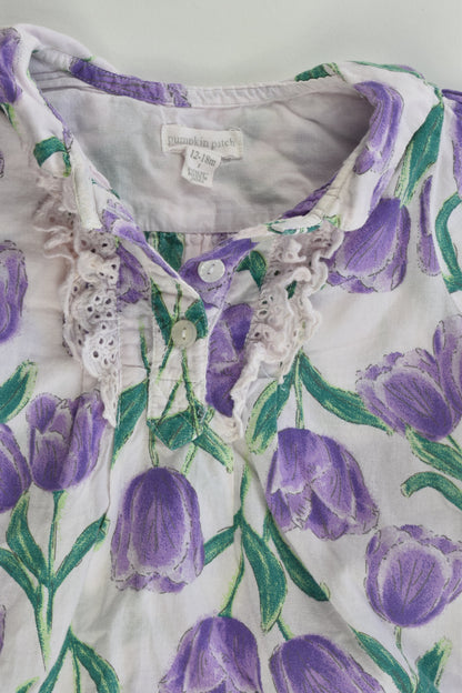Pumpkin Patch Size 1 (12-18 months) Floral Blouse /Tunic