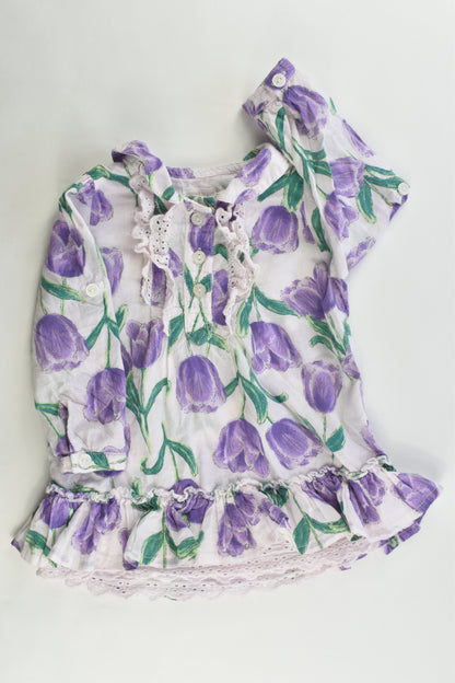 Pumpkin Patch Size 1 (12-18 months) Floral Blouse /Tunic