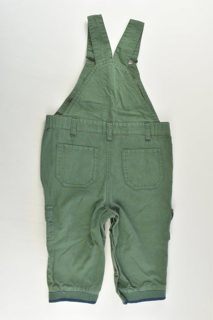 Pumpkin Patch Size 1 (12-18 months) Green Overalls