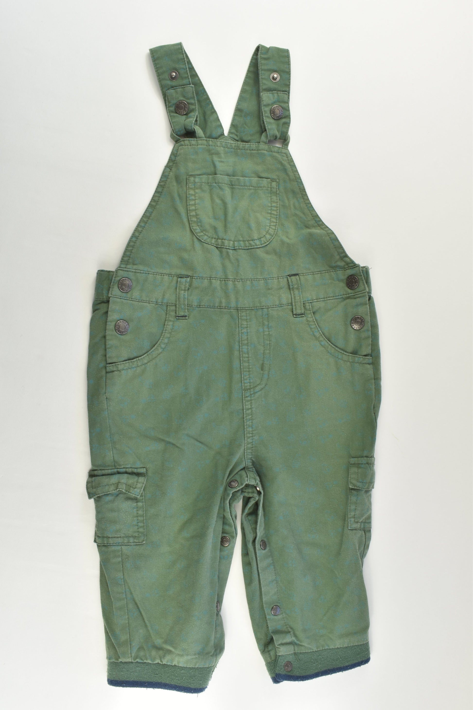 Pumpkin Patch Size 1 (12-18 months) Green Overalls