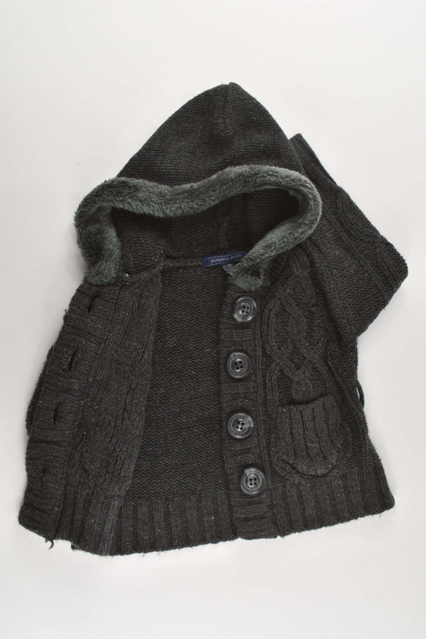Pumpkin Patch size 1 (12-18 months) Hooded Knitted Jumper
