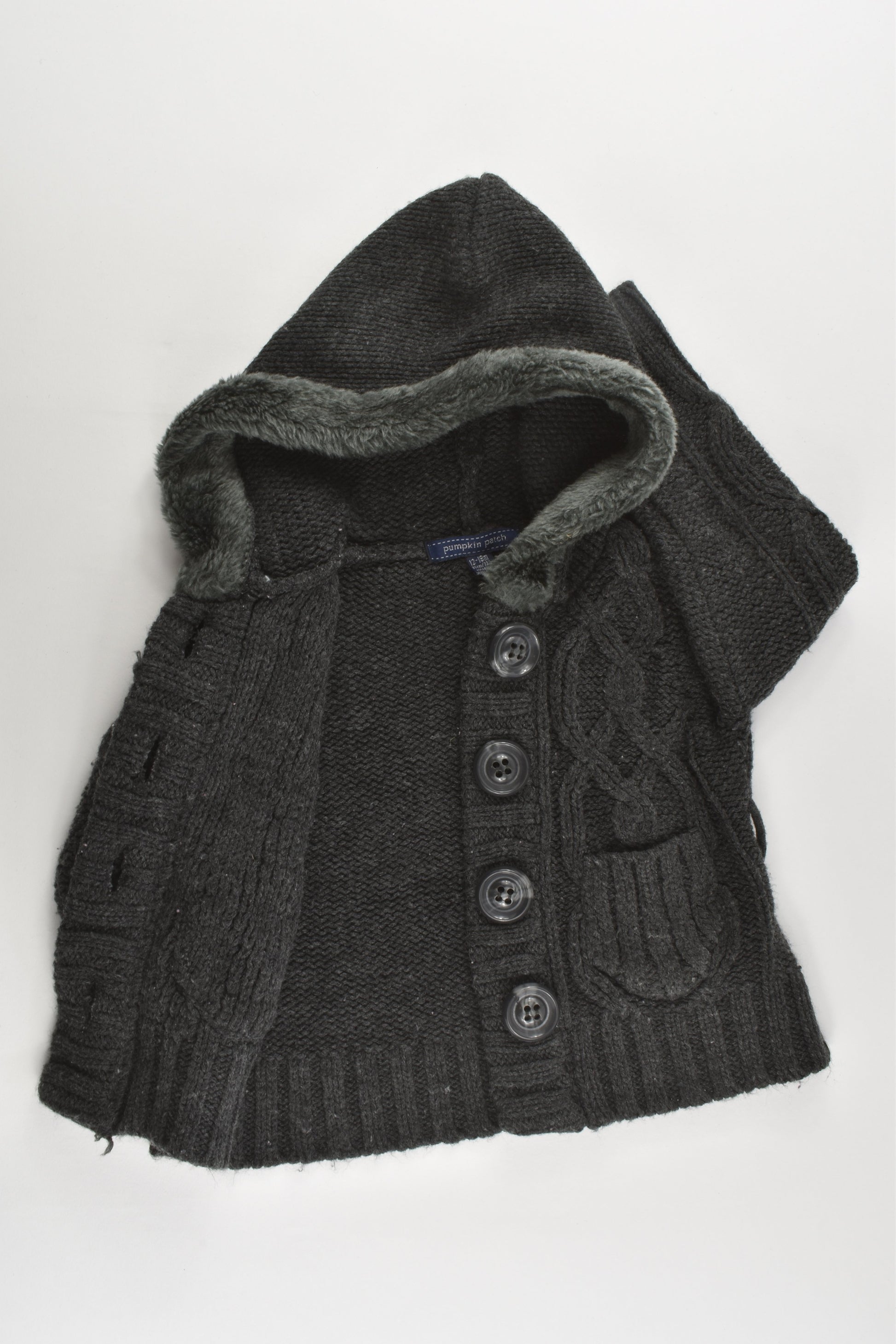 Pumpkin Patch size 1 (12-18 months) Hooded Knitted Jumper