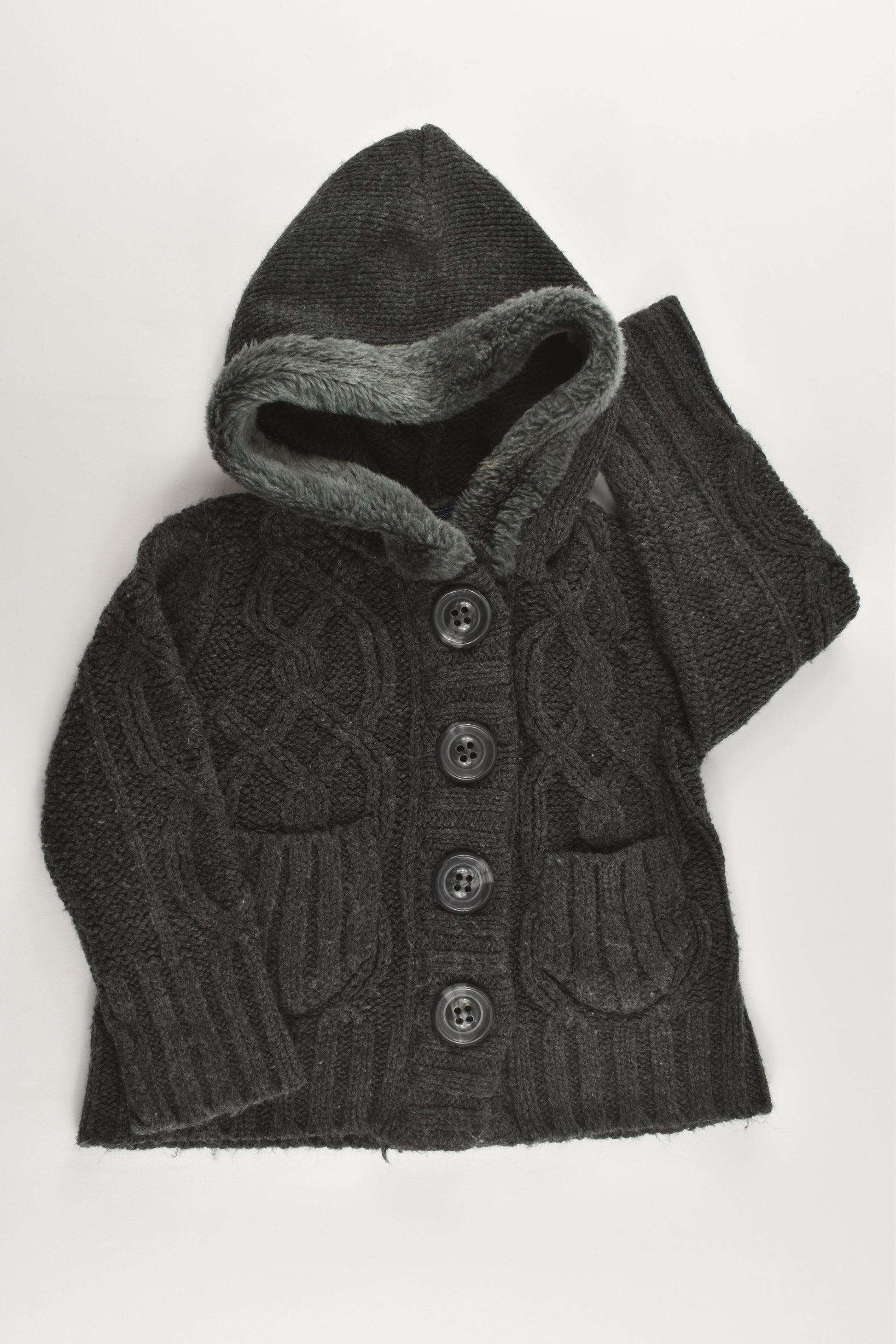 Pumpkin Patch size 1 (12-18 months) Hooded Knitted Jumper