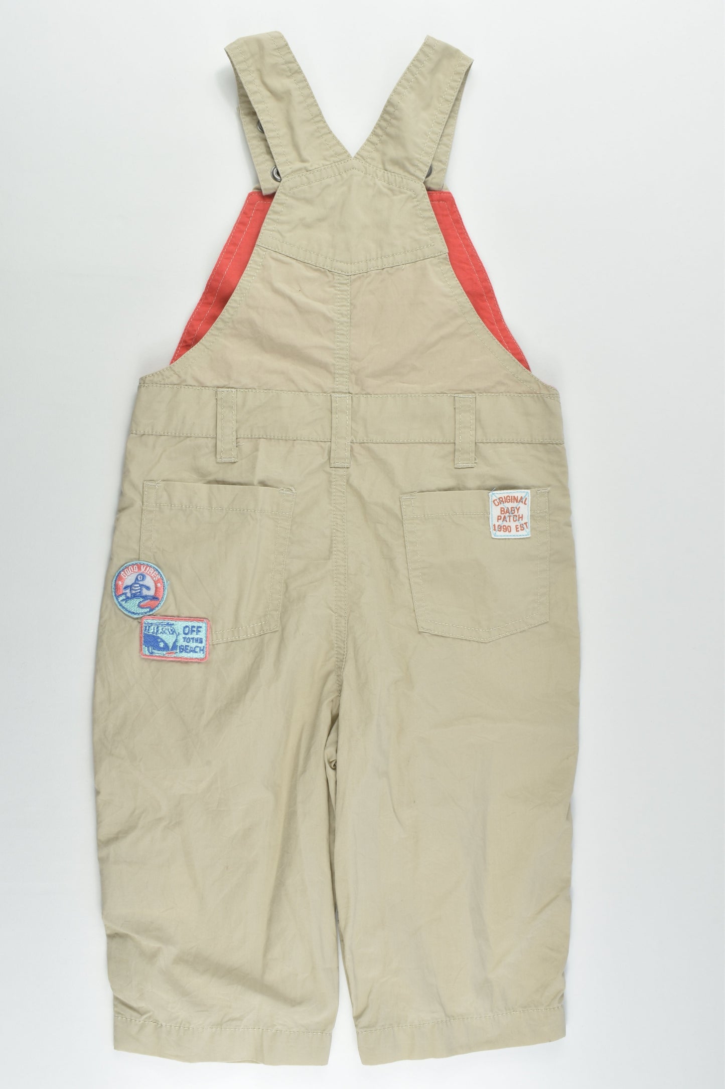 Pumpkin Patch Size 1 (12-18 months) Lightweight 'Off To The Beach' Overalls