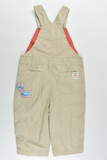 Pumpkin Patch Size 1 (12-18 months) Lightweight 'Off To The Beach' Overalls