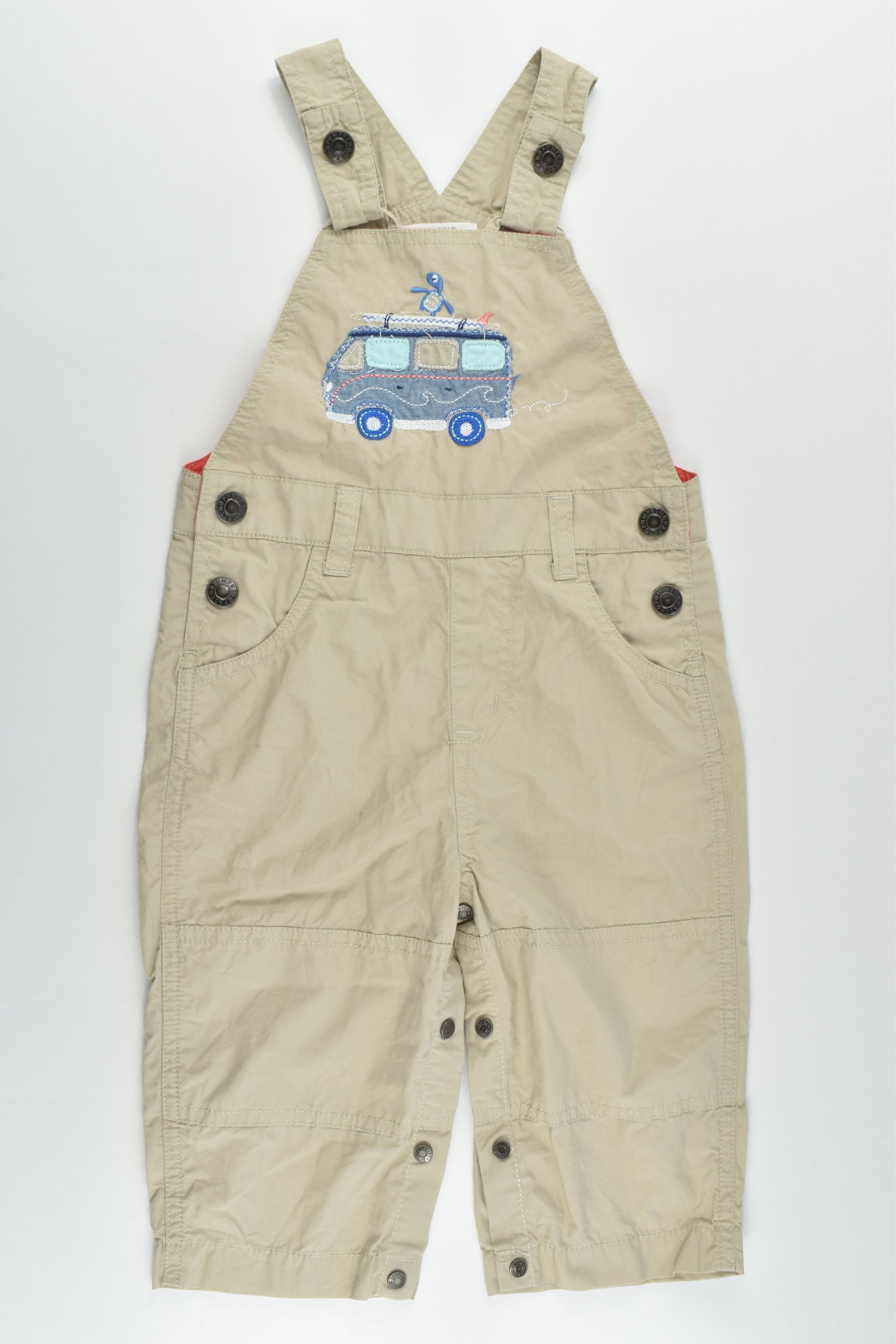 Pumpkin Patch Size 1 (12-18 months) Lightweight 'Off To The Beach' Overalls