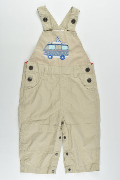 Pumpkin Patch Size 1 (12-18 months) Lightweight 'Off To The Beach' Overalls