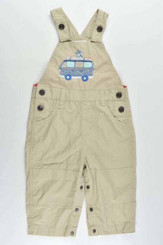 Pumpkin Patch Size 1 (12-18 months) Lightweight 'Off To The Beach' Overalls