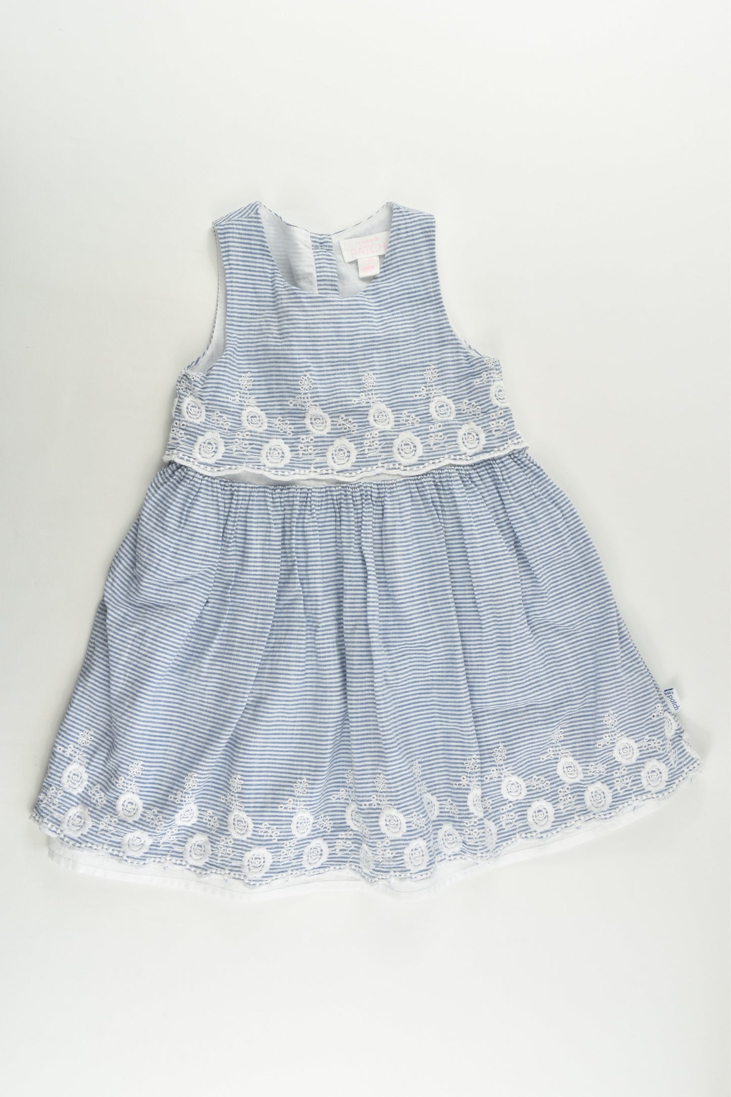 Pumpkin Patch Size 1 (12-18 months) Lined Dress with Lace Details